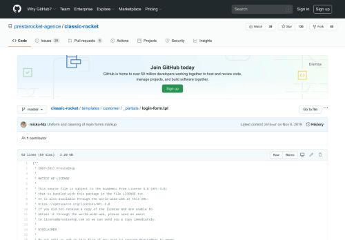 
                            13. classic-rocket/login-form.tpl at master · PrestaShop/classic-rocket ...
