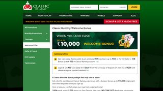 
                            3. Classic Rummy Welcome Bonus - 100% Bonus Up to Rs 5,800