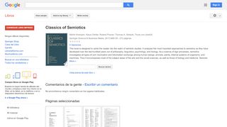 
                            8. Classics of Semiotics - Resultado de Google Books
