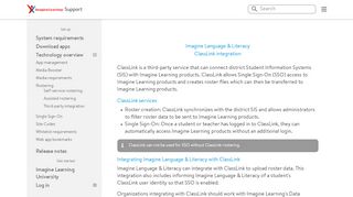 
                            6. ClassLink integration | Imagine Learning Support