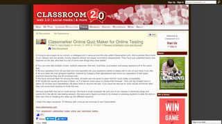 
                            13. Classmarker Online Quiz Maker for Online Testing - Classroom 2.0