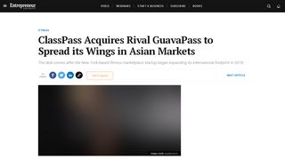 
                            8. ClassPass Acquires Rival Singapore's GuavaPass, Aims to Expand In ...