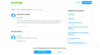 
                            5. Classroom Codes - Duolingo Forum