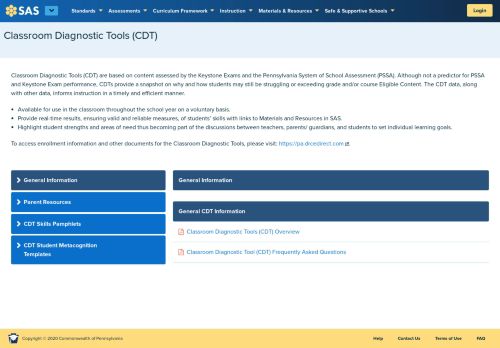 
                            7. Classroom Diagnostic Tools (CDT) - SAS