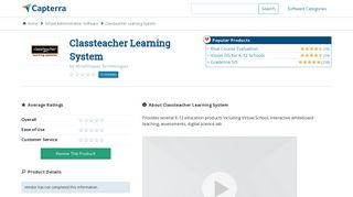
                            5. Classteacher Learning System Reviews and Pricing - 2019 - Capterra