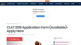 
                            7. CLAT 2019 Application Form (Available)- Apply Here | AglaSem ...