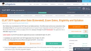 
                            6. CLAT 2019 Application Form, Exam Dates (Released), Eligibility and ...