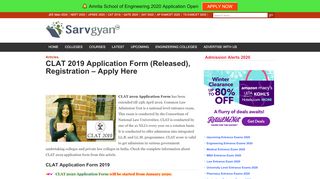 
                            10. CLAT 2019 Application Form (Released), Registration - Apply Here
