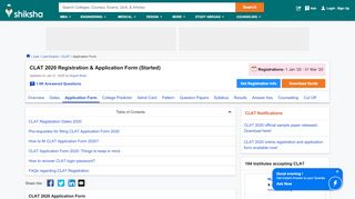 
                            4. CLAT Application 2019: Registration & Application for CLAT at Shiksha