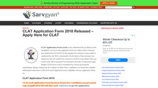 
                            11. CLAT Application Form 2018 Released - Apply Here for CLAT