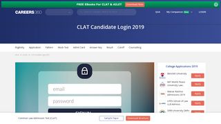 
                            7. CLAT Candidate Login 2019 - Register & Password Recovery