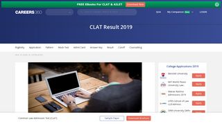 
                            6. CLAT Result 2019, Score, Merit List, Rank – Check here