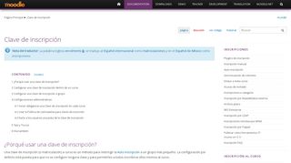 
                            8. Clave de inscripción - MoodleDocs - Moodle.org