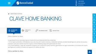 
                            4. Clave Home Banking - Banco Ciudad