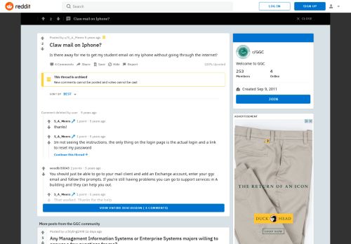 
                            8. Claw mail on Iphone? : GGC - Reddit