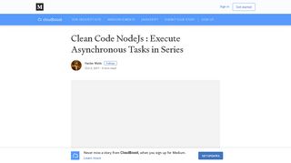 
                            5. Clean Code NodeJs : Execute Asynchronous Tasks in Series