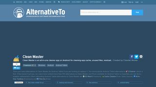 
                            12. Clean Master Alternatives for Android Tablet - AlternativeTo.net