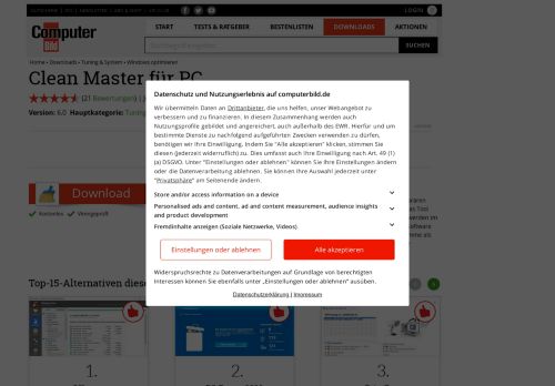 
                            6. Clean Master für PC 6.0 - Download - COMPUTER BILD