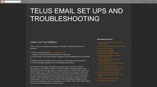 
                            13. Clean Out Your Mailbox - telus email set ups and troubleshooting