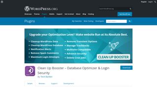 
                            2. Clean Up Booster – Database Optimizer & Login Security | WordPress ...