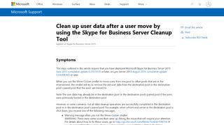
                            4. Clean up user data after a user move by using the Skype for Business ...