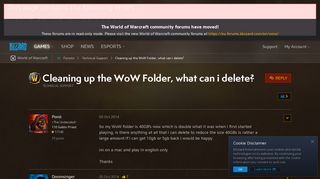 
                            2. Cleaning up the WoW Folder, what can i delete? - World of Warcraft ...