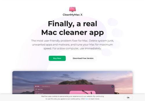 
                            1. CleanMyMac X: Make your Mac as good as new.