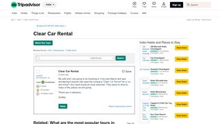 
                            5. Clear Car Rental - India Forum - TripAdvisor