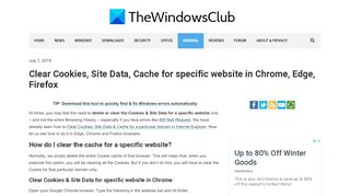 
                            1. Clear Cookies, Site Data, Cache for specific website in Chrome ...