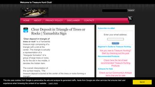 
                            5. Clear Deposit in Triangle of Trees or Rocks | Yamashita Sign ...