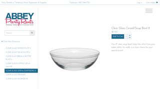 
                            10. Clear Glass Cereal/Soup Bowl 8 | Dinnerware