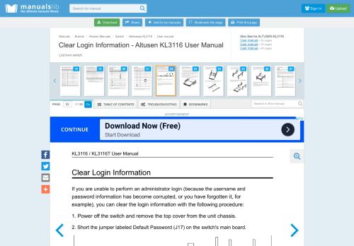 
                            8. Clear Login Information - Altusen KL3116 User Manual [Page 82]