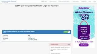 
                            4. CLEAR Spot Voyager Default Router Login and Password - Clean CSS
