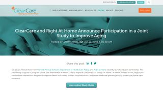 
                            2. ClearCare and Right At Home Announce Participation in a Joint Study ...