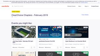 
                            9. ClearChoice Chapters - February 2019 Dublin Tickets, Mon 25 Feb ...