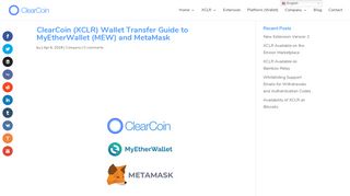 
                            13. ClearCoin (XCLR) Wallet Transfer Guide to MyEtherWallet (MEW ...