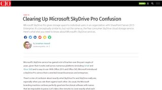 
                            6. Clearing Up Microsoft SkyDrive Pro Confusion | CIO