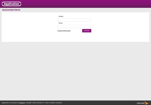 
                            3. ClearSale Application: Acesso Restrito
