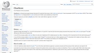 
                            5. ClearScore - Wikipedia