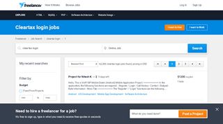 
                            7. Cleartax login Jobs, Employment | Freelancer