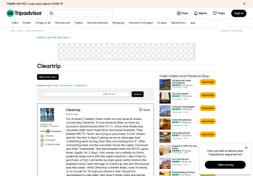 
                            8. Cleartrip - India Forum - TripAdvisor