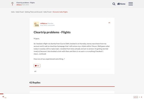 
                            4. Cleartrip problems - Flights - India Travel Forum | IndiaMike.com