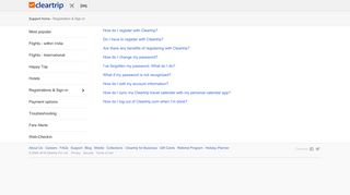 
                            4. Cleartrip Registration & Sign In FAQs