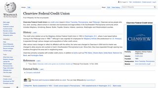 
                            11. Clearview Federal Credit Union - Wikipedia