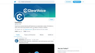 
                            9. ClearVoice (@ClearVoice) | Twitter