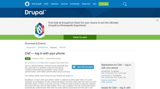 
                            11. Clef — log in with your phone | Drupal.org