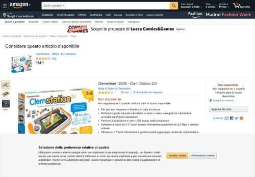 
                            9. Clementoni 12200 - Clem Station 2.0: Amazon.it: Giochi e giocattoli