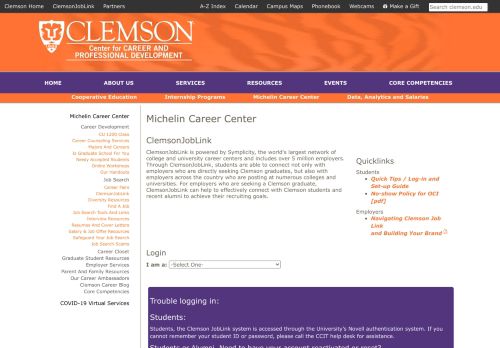 
                            12. ClemsonJobLink - Clemson Center for Career and Professional ...