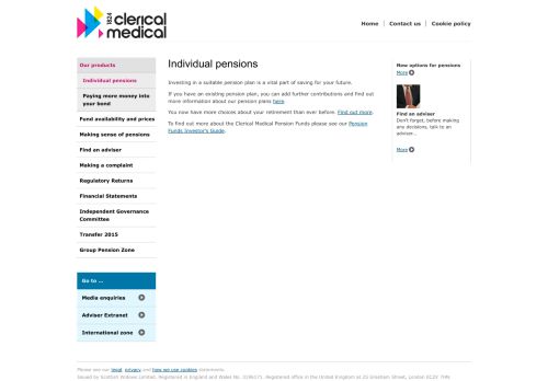 
                            8. Clerical Medical - Individual pensions