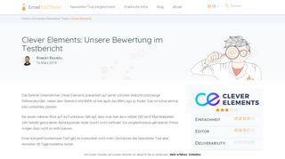 
                            4. Clever Elements: Unsere Erfahrungen im Testbericht - Newsletter Tools